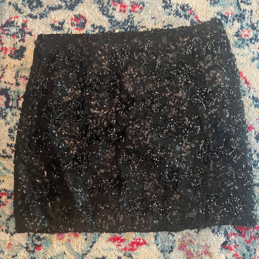 Black Mini Skirt - Saks, Sz 2
